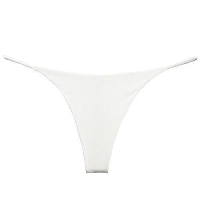 String slim blanc en coton