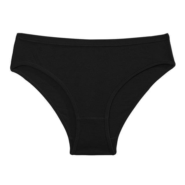 Culotte taille basse en coton noir