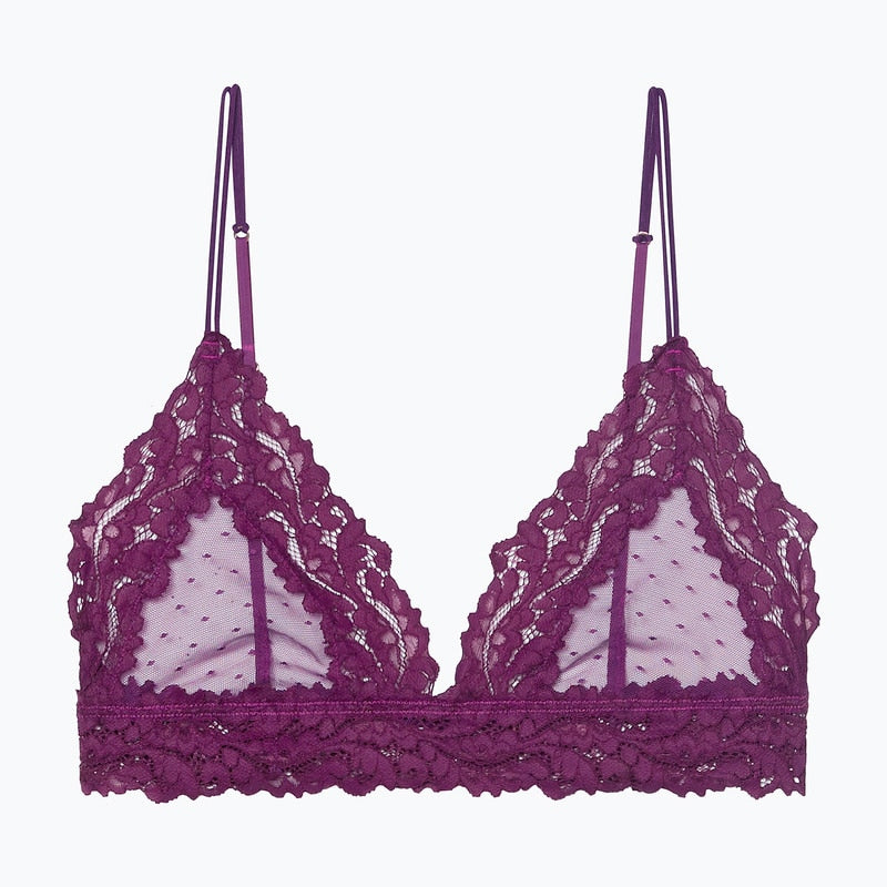 Bralette transparente sans armature violet